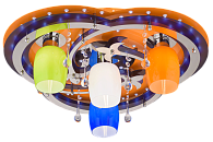 Люстра Ø620 x H200, мм, 4*40W (160W), OG+CR MIX(Оранжевый+Хром) Sfera Sveta 8355/4 OG+CR MIX