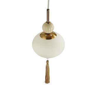 Подвес *16*235-235 см, 1*E14*40W, Lumion Gloriya LUM8272/1A, латунь; бежевый
