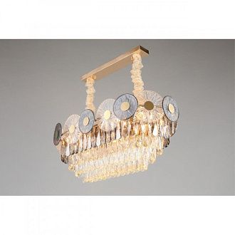 Подвесная люстра 72*36*50-85 см, E14, 40W, Aployt Zibille APL.769.03.11, золотой