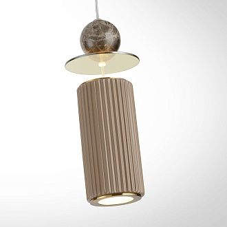 Светильник 8 см, 10W, 3000K, Odeon Light 5475/10LD, латунь-мрамор-керамика