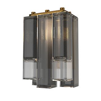 Бра 31*17*20 см, 2*E14, 40W, Divinare Cascata 7666/17 AP-2, Латунь