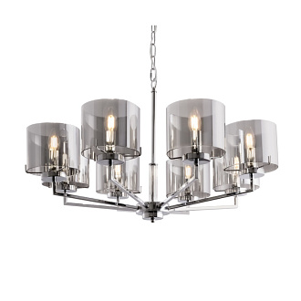 Подвесная люстра Freya Karen FR5096PL-08CH, диаметр 76 см, хром