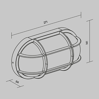 Светильник настенный 14,1*9,4*27,1 см, 1*E27, 15W, Maytoni Candle O449WL-01GF1 серый