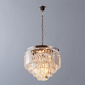 Подвесная люстра Divinare Nova 3001/02 LM-9, диаметр 50 см, хром