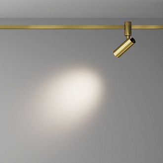 Трековый светильник  TR144-1-12W3K-W-BS *5,5*-20,3 см, *LED*12W, 3000K, Maytoni technical FLARITY TR144-1-12W3K-W-BS, Латунь