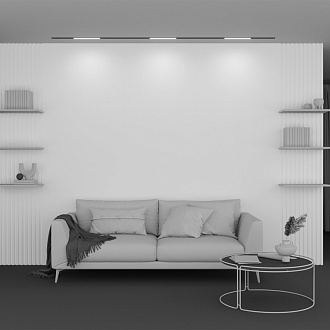 Трековый светильник 2,2*30,4*4,4 см, LED 12W 2700K 120° Maytoni Technical Basis Exility TR030-2-12W2.7K-B черный