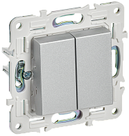 SKANDY Выключ. 2-кл. 10А SK-V04S сереб. IEK, SK-V20-0-10-K23