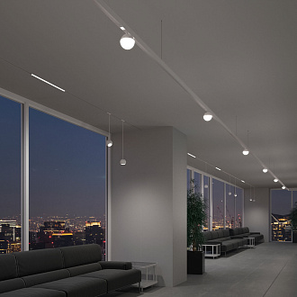 Slim Magnetic Трековый светильник 12W 4200K Lars (белый) 85033/01 Elektrostandard