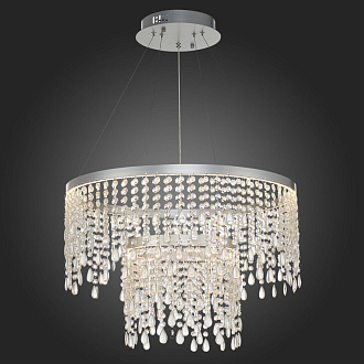 Люстра подвесная 60 см, 55W 3000K/4000K/6000K ST LUCE VEGA SL6201.103.55 Серебристый
