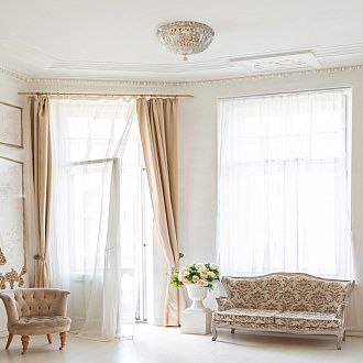 Хрустальная Люстра диаметр 31 см Maytoni DIA100-CL-03-G Royal gold (золото)