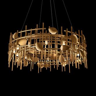 Подвесная люстра 80 см, Loft IT Escama 10396/800C, золото