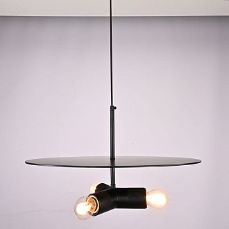 Люстра RH Utilitaire Disk Triple Pendant Black 46*46*21 см, 3*E27*60W, ImperiumLoft 40.234, Бронзовый