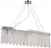 Люстра подвесная 120*25*40/100 см, 8*E14 40W Глянцевый никель Stilfort Frostyle 2155/11/08PL