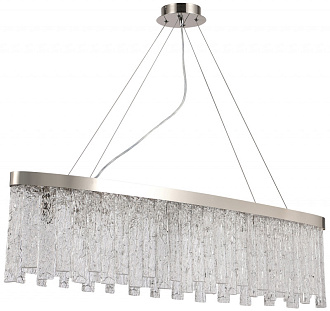 Люстра подвесная 120*25*40/100 см, 8*E14 40W Глянцевый никель Stilfort Frostyle 2155/11/08PL