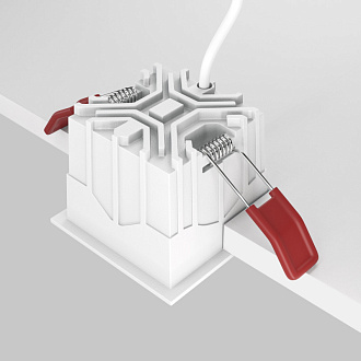 Светильник 7 см, 10W, 3000K, Technical DL043-01-10W3K-D-SQ-WB, белый-черный, 36°, Dim, Triac, вр 5,5*5,5 см