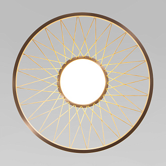 Подвесной светильник 40*40*50-165 см, LED*18W, 3000K, Eurosvet Cesta 40016/1 LED, коричневый, a069283