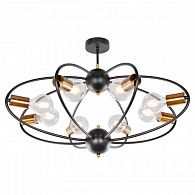 Потолочная люстра Lussole Lgo Garland LSP-8375, диаметр 70 см, черный-бронза