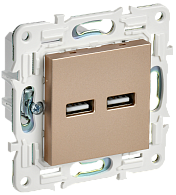 SKANDY Розетка USB A+A 3,1А SK-R15Sa песоч. IEK, SK-U21-D31-K98