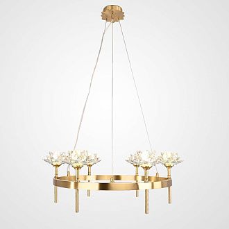 Подвесная люстра LOTOS D64 64*64*20 см, 6*G9*40W, ImperiumLoft LOTOS01, Латунь