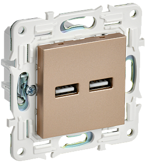 SKANDY Розетка USB A+A 3,1А SK-R15Sa песоч. IEK, SK-U21-D31-K98