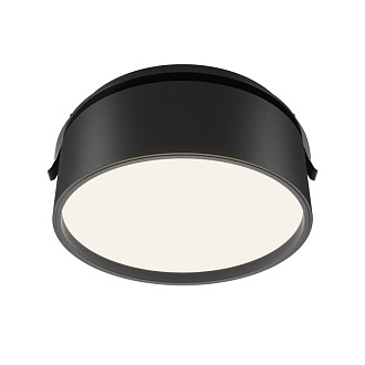 Встраиваемый светильник 12*12*6,6 см, LED, 18W, 4000К, Maytoni Technical ONDA DL024-18W4K-B черный, вр 11,7 см