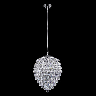 Светильник подвесной 30 см, Crystal Lux CHARME SP6 CHROME/TRANSPARENT Хром