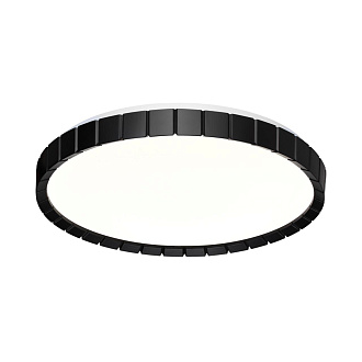 Cветильник 38,5*6,7 см, LED 48W, 4000 К, IP43, белый/черный, пластик Sonex Atabi Black, 7649/DL