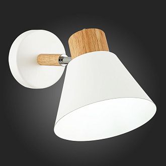 Светильник настенный 16 см,  EVOLUCE BUVE SLE103701-01 Светлое дерево, Белый