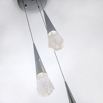 Подвесной светильник 21*21*90 см, LED 9W, 4000K, Хром MODELUX ML.3315.3