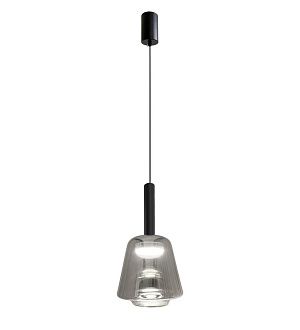 Люстра Ø180 x H330, мм, 1*15W, SMOKY GREY (Дымчато-Серый) NewRgy 5304/1 SMOKE GRAY