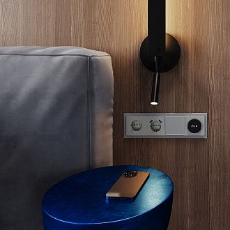 Рамка стеклянная Voltum S70 на 4 поста, сталь, стекло Стекло/пластик  VLS110405