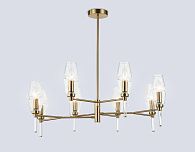 Люстра на штанге **52- см, 8*E14*40W, K, Ambrella Light High Light LH55202, латунь