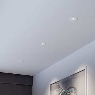 Светильник встраиваемый светодиодный 7 см, вр 5,9 см, 12W, 4000K, Elektrostandard Binnie 15275/LED, белый