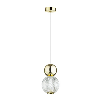 Светодиодный светильник 11 см, 7W, 4000K, Odeon Light CRYSTAL 5008/7L, золото