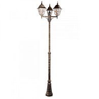 Уличный светильник 60*235 см, 3*E27 коричневый Arte Lamp Madrid A1542PA-3BN