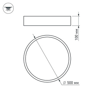 Накладной светильник Arlight 022999(3) *50*10 см, 35W, белый (теплый)K,