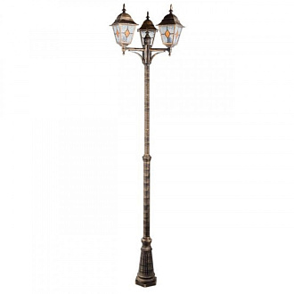 Уличный светильник 60*235 см, 3*E27 коричневый Arte Lamp Madrid A1542PA-3BN
