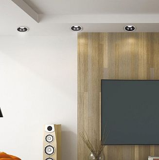 Встраиваемый светильник 9 см, 10W, 4000K, NovoTech SPOT KNOF 358691, белый-черный, вр 7,5 см