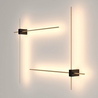 Бра 63*65 см, 12W, 3000K, 1150Lm, 2-3 м2 Maytoni Technical Pars C070WL-L12GB3K, черный-золото