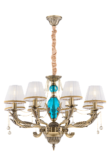 Люстра 750*530-1000, 8*E14, 40W NewRgy Premium 1650/8A AB, Бронза