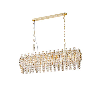 Люстра L1000 x W240 x H270(1200), мм, 10*40W (400W), H GOLD (Золото) NewRgy NW028-L1000*W240*H270 H GOLD