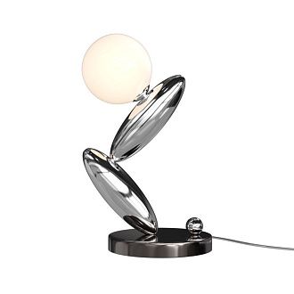 Настольная лампа 37 см, 6W, 3000K, Maytoni Resonance MOD482TL-L6PT3K, платина