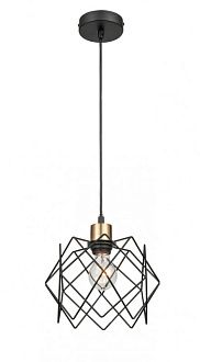 Подвесной светильник  24*145 см, 1*E27 черный, золото Vele Luce Scheletro VL6392P01