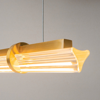 Линейный светильник 120*18*310 см, LED, 20W, 3000К, Maytoni Plume MOD340PL-L20BS3K латунный