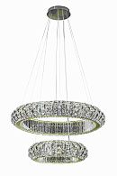 Люстра Ø800 (500) x H1200, мм, 90W 4000K, SAND NICKEL (Песчаный Никель) NewRgy 106PLSK/D800+500BB SAND NICKEL