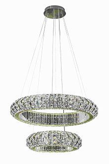 Люстра Ø800 (500) x H1200, мм, 90W 4000K, SAND NICKEL (Песчаный Никель) NewRgy 106PLSK/D800+500BB SAND NICKEL