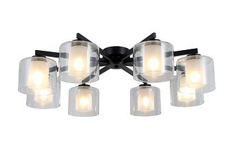 Люстра Ø850 x H230, мм, 8*40W (320W), BK (Черный) NewRgy 16010STD-8 BK