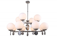 Люстра на штанге Stilfort 2141/11/12P, диаметр 92 см, никель