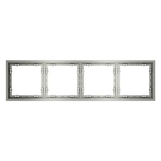 Рамка пластиковая Voltum S70 на 4 поста, сталь пластик Soft touch VLS100405