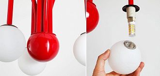 Люстра на штанге Fontana Amorosa Gran Finale Red **56 см, 6*LED*W, ImperiumLoft 40.2727, Красный